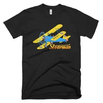Футболки в стиле хип-хоп, мужская брендовая одежда, футболка Stearman Airplane, персонализированная под вашу футболку