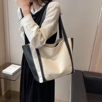 Холщовая сумка большой емкости, женская сумка-мессенджер, женская сумка через плечо, дизайнерская высококачественная сумка Sac A Main