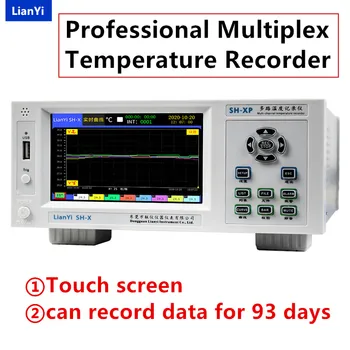 Цветной сенсорный экран SH-XP, многоканальный промышленный цифровой регистратор температуры термопары, 8-64-полосный регистратор температуры