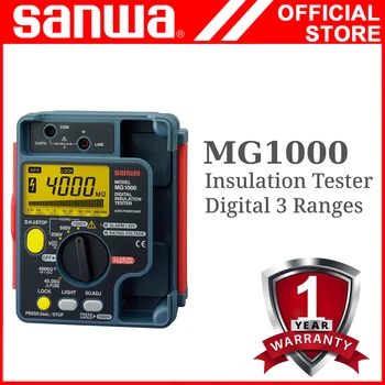 Цифровые тестеры изоляции SANWA MG1000 с 3 диапазонами Автоматического определения текущего состояния измерительной линии