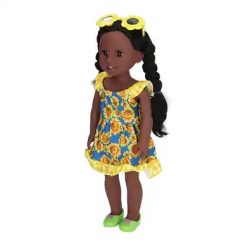 Черная кукла-девочка Виниловая кукла-девочка, игрушка для ролевых игр, 15 дюймов, мягкая, моющаяся для детей, для дома, спальни
