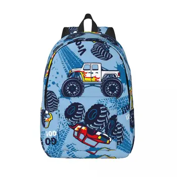 Школьный рюкзак Студенческий рюкзак Monster Truck Cars Плечевой рюкзак Сумка для ноутбука Школьный рюкзак