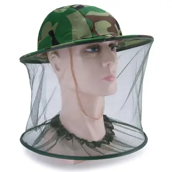 Шляпа для пчеловодства Защитный колпачок Наружная сетка для защиты от пчелиных комаров Сетчатая защитная крышка для головы и лица шляпа