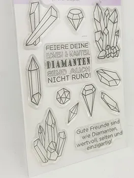 Штамп с немецкими бриллиантами, прозрачный штамп для скрапбукинга, прозрачная силиконовая резина, декор для фотоальбома СВОИМИ руками 439