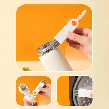 Щетка-инструмент Складная портативная для обеззараживания 3 в 1, щетка для чистки крышек бутылок, щетка для чашек, кухонные принадлежности
