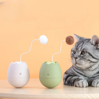 Электронная игрушка для кошек с пушистым хвостом, интерактивная игрушка-дразнилка для кошек, забавные игрушки в форме флаттера, вращающаяся интерактивная головоломка, игрушка для домашних животных