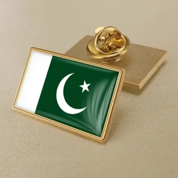 Эмалированные булавки для лацканов с флагом Пакистана PK