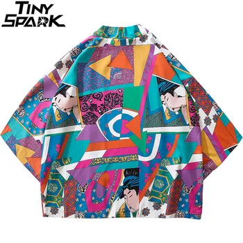 Японские куртки-кимоно Укие 2023, Мужская уличная одежда в стиле Харадзюку, пальто, Весна-лето, Тонкое платье в стиле хип-хоп, Японский стиль, Хипстер,