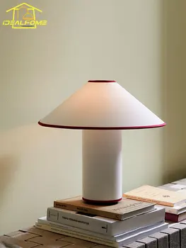 Японские Настольные лампы-грибы в стиле ретро Ваби-саби LED E14, Декоративная настольная лампа из ткани, Гостиная, Кабинет, Спальня, Прикроватный диван