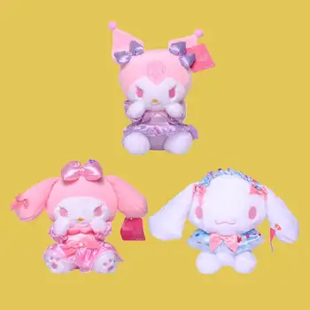 Японский стиль Sanrio Cinnamoroll Melody Cute Rabbit Girl Backpack Cute Dog Kawaii Furry Girl Heart Плюшевый рюкзак-игрушка в подарок
